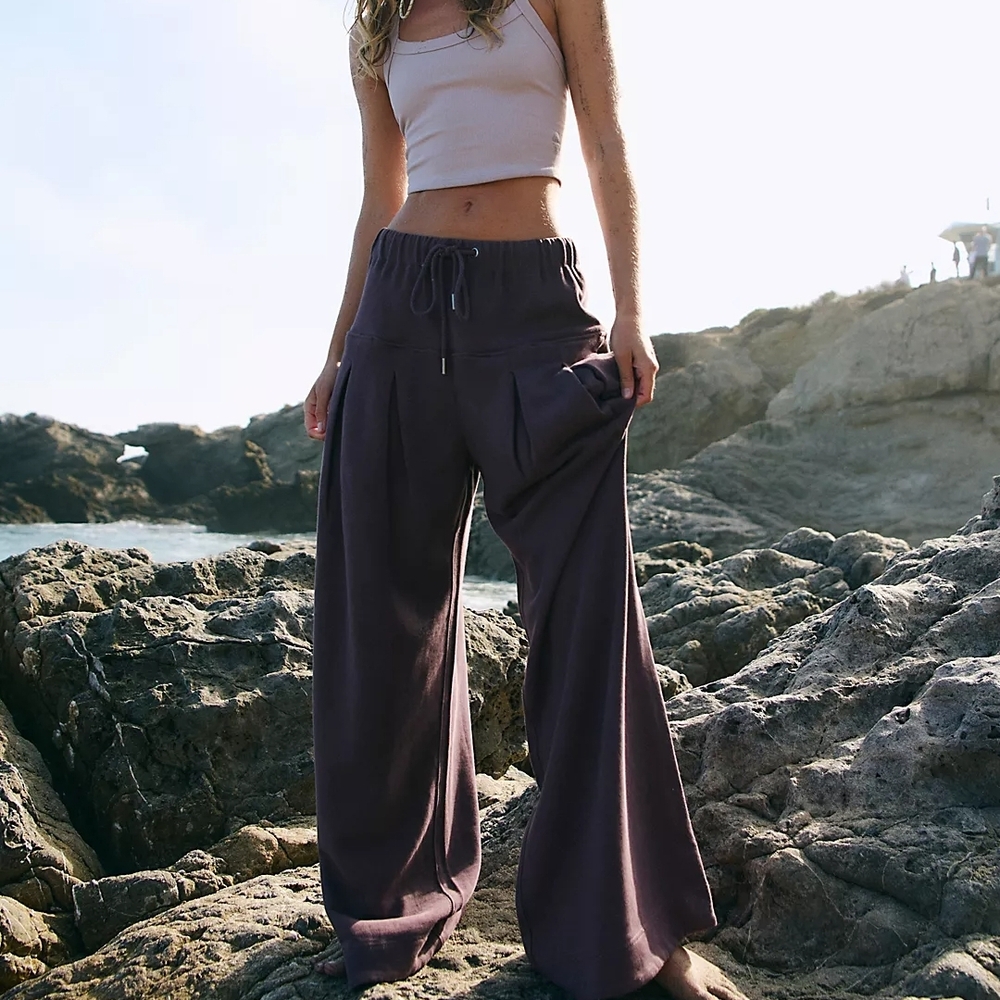 FP Movement by Free People Dark Walnut Wide-Leg Pants